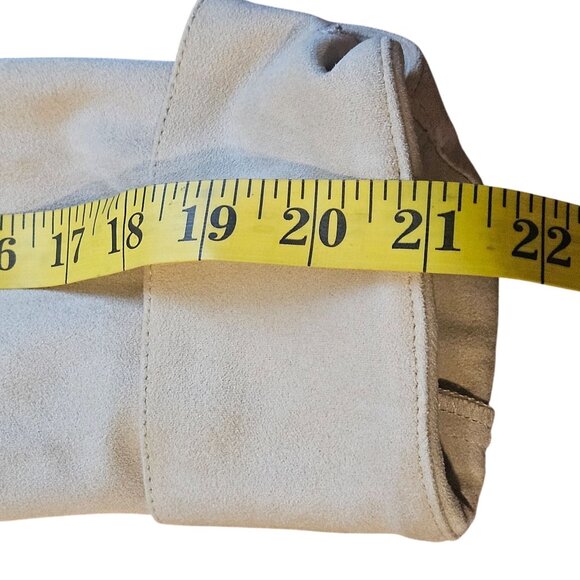 Naked Zebra Women’s Faux Suede Jacket Beige L Quiet Luxury Minimalist Coastal - Picture 9 of 11